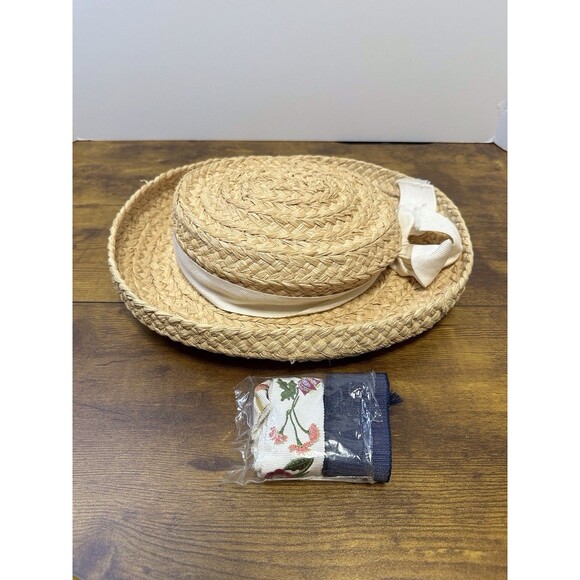 Helen Kaminski Aus Raffia Straw Boater Hat with 3 Ribbon Set–Handmade Madagascar main image 7